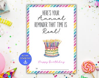 Birthday Gift Card Holder, Printable Gift Card Holder, Birthday Cake Card Holder Template, Funny Happy Birthday Card