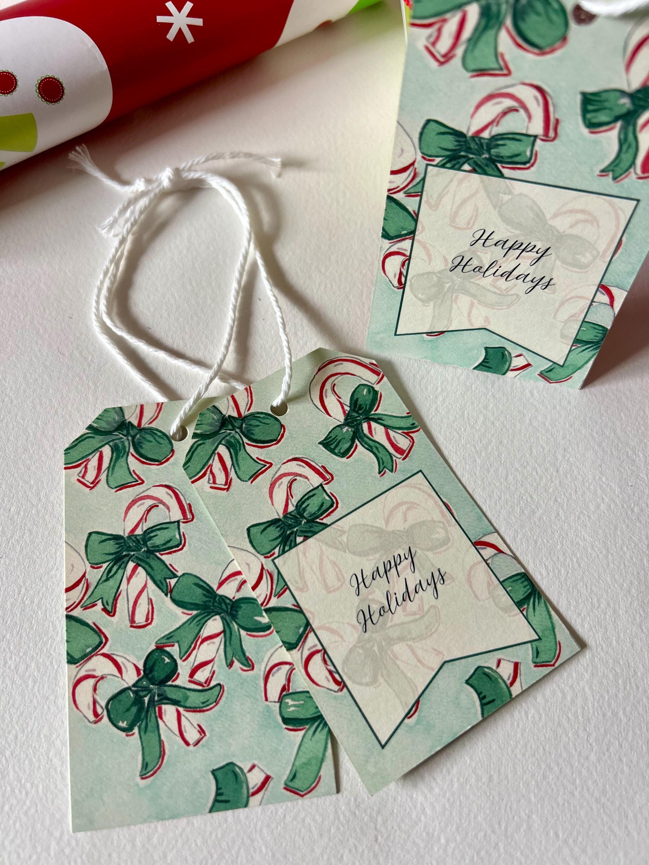 Custom Candy Cane Tie-on Gift Tags Set of 15 - Etsy