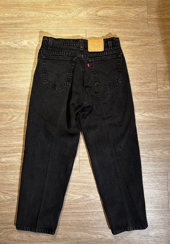 Vintage 1980s black Levi’s 550 Denim Loose Fitted… - image 4