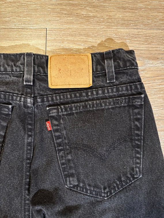 Vintage 1980s black Levi’s 550 Denim Loose Fitted… - image 5