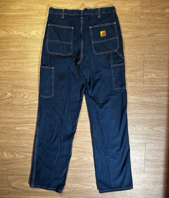 Vintage 1990s Carhartt Carpenter Workers Denim Je… - image 4