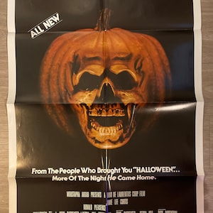 Vintage 1981 Halloween 2 Póster de película de terror original