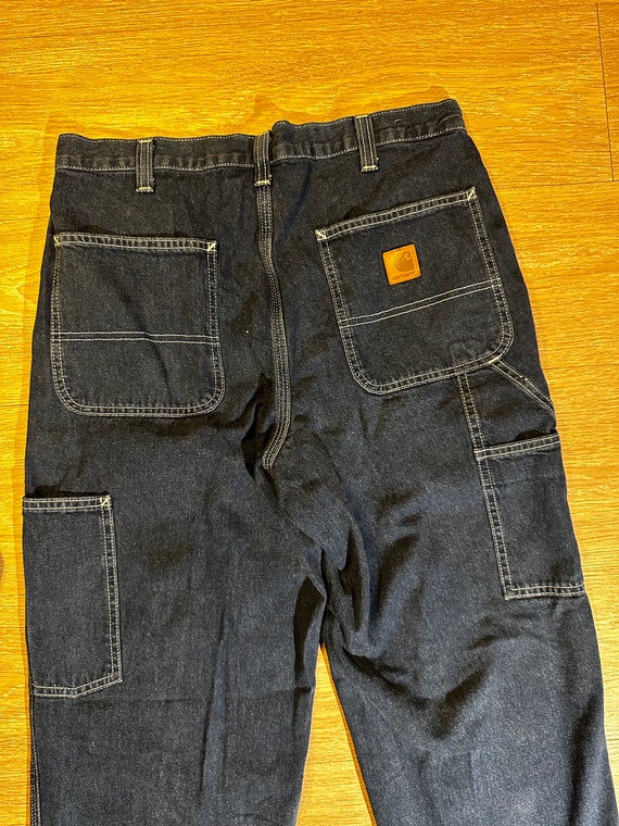 Vintage 1990s Carhartt Carpenter Workers Denim Je… - image 6