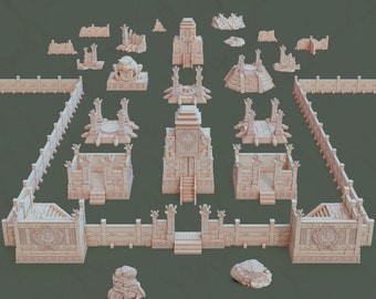 Amethyst Oasis Tabletop Terrain- Baronghan Temple Set