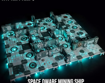 Wargame/Killteam/Boarding Action Terrain - Dwarf Mining Ship - Gothic Sector: Lost Ships