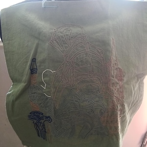 Hand Embroidered Knight Towel