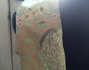 Asciugamano Boho Fox ricamato a mano