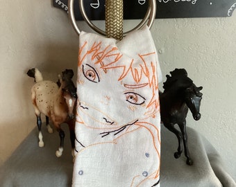 Hand Embroidered Volleyball Player Towel