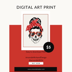 Digital Art Printable - Valentines Skeleton Girl PNG