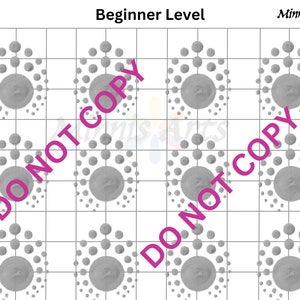 Beginner Digital Dot Mandala pattern worksheets, Digital Mandala Dot Painting Design Elements and Practice Guides - 8.5&quot; x 11&quot;