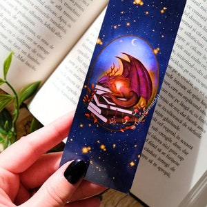 Fantasy Dragon Bookmark: Glossy Laminated Bookworm Gift