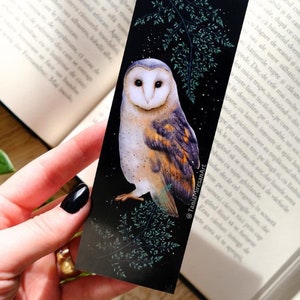 Barn Owl Bookmark, Bird Bookmark, Owl Bookmark, Book Lover Gift, Owl Lover Gift Idea, Book Accessories, Bookworm Present, Witchy Bookmarks