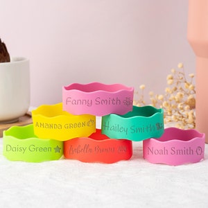 Personalized Bottle Labels, Bottle Bands For Kid, Cup Label Bands, Sippy Cup Label, Water Bottle Label,Sport Bottle Label,Engraved Band Gift