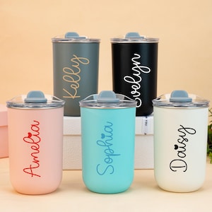 Personalized Stainless, Coffee Cup, Bridesmaid Proposal Gift, Wine Tumbler with Lid, Stainless Steel Bottle, Bridesmaid Gift