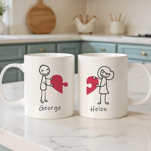 Couple Coffee Mugs, Couple Gift, Girlfriend Gifts, Romantic Gifts for Boyfriend, Custom Couple Gift,Funny Gift for Him, Valentine Couple Mug