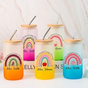Teacher Gift, Personalized Tumbler Gift for Teacher, Custom Teacher Name Gift, Teacher Tumbler with Lid and Straw, Teacher Appreciation Gift