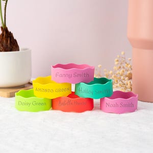 Engraved Bottle Labels with Name, Bottle Bands for Kid, Cup Label Bands, Sippy Cup Label, Water bottle Label, Sport bottle Label