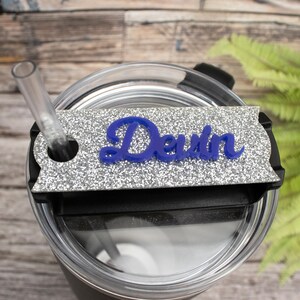 Personalized Glitter Tumbler Name Plate, Glitter Marble Color Gift for Mothers,Custom Tag,Personalized Gift for Her,Gift for Mom Name Plate image 7