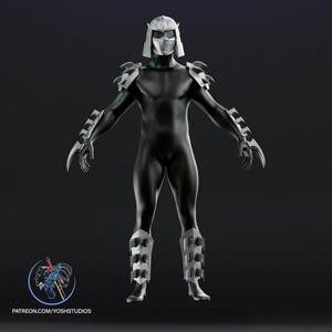 Armadura cruda impresa en 3D de Shredder Cosplay