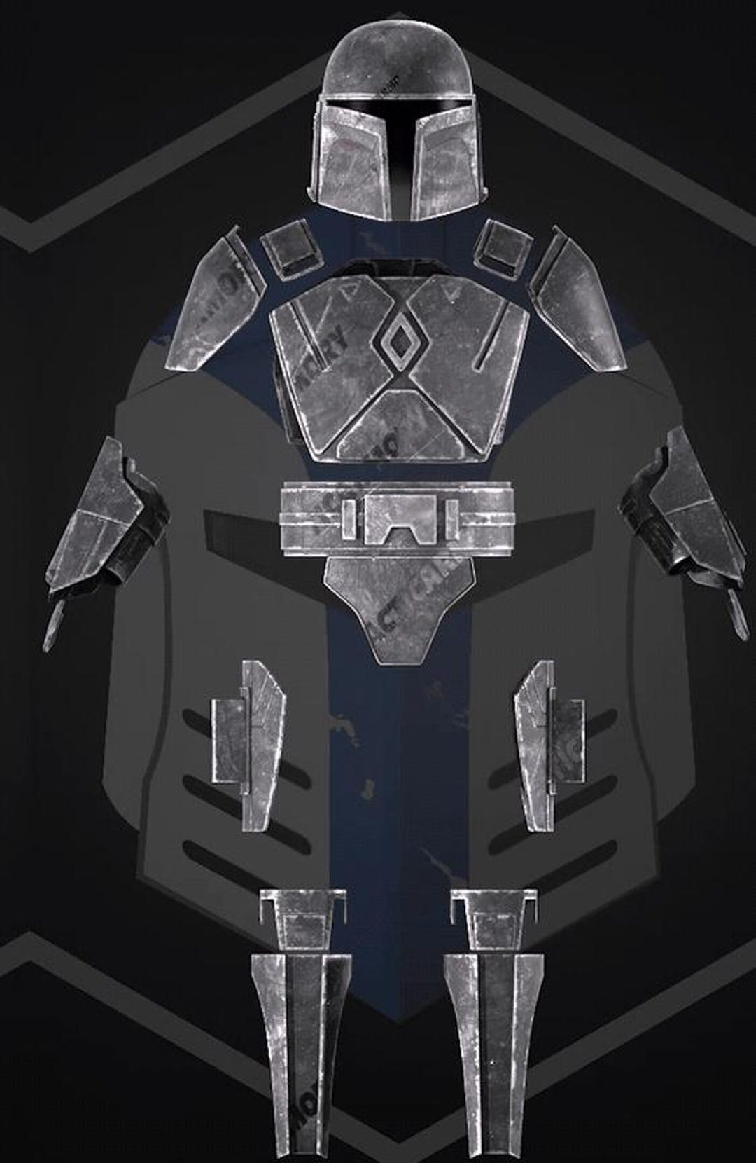 Shadow Lord Mandalorian Commando Armor Helmet Raw 3D Printed - Etsy