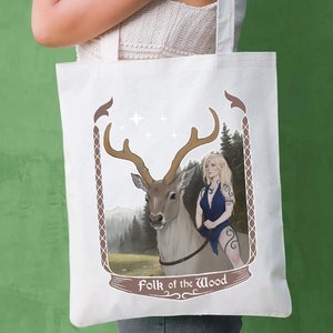 Waldelfen-Einkaufstasche | Witchy Fantasy Pagan Boho Tasche | Isländisch-nordische versteckte Volkselfen | Keltisches Wikinger-Einkaufstaschen-Geschenk | Spirituelle Mythologie
