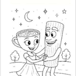 Tung Tung Tung Sahur and Ballerina Cappuchina Coloring Book