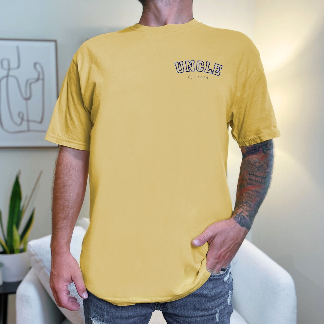 Custom Uncle Shirt Comfort Colors Uncle Shirt Uncle Est 2024 Shirt ...