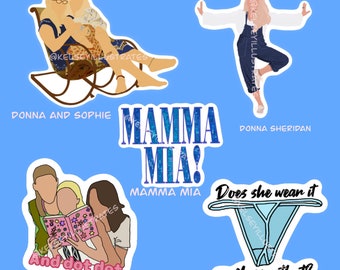 Ensemble d'autocollants Mamma Mia