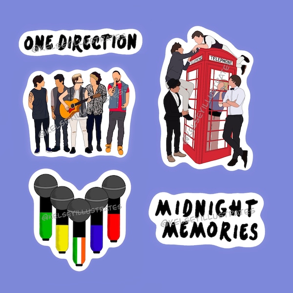 One Direction Sticker Set