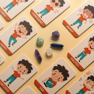 Emotions and Feelings Flash Cards for Kids – 28 Printable Behavior & Emotion Cards for Preschool, Homeschool, SEL Activities