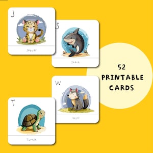 Alphabet Cards, Preschool Curriculum,  Homeschool Montessori Materials, A-Z Cards, Learn ABCs, Alphabet Flashcards, Kids Colors Alphabet