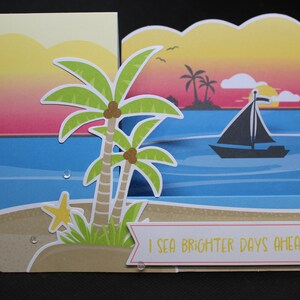 Summer Easeal Cards Handmade Greeting Cards- Sunset at the Beach - Etsy