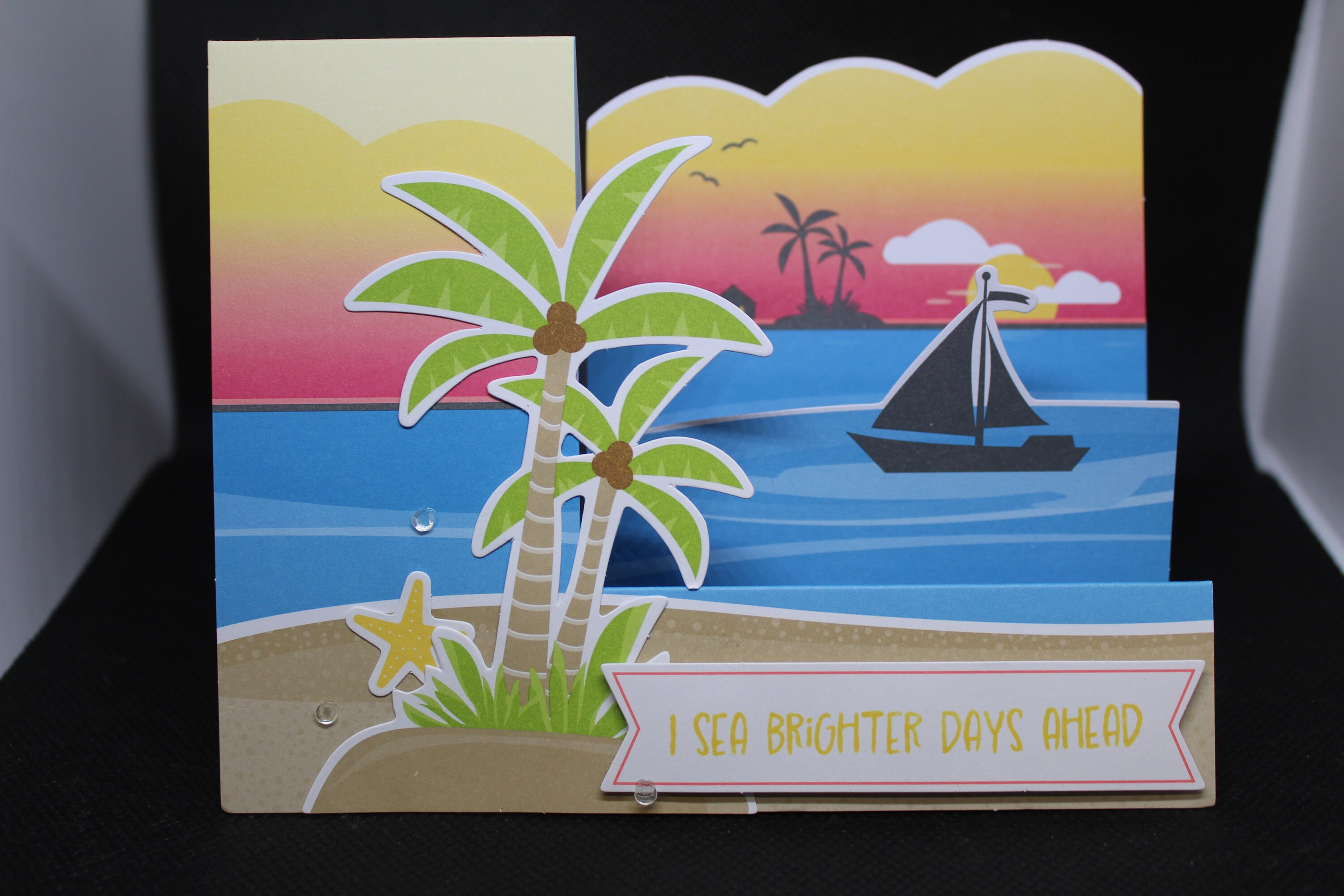 Summer Easeal Cards Handmade Greeting Cards- Sunset at the Beach - Etsy