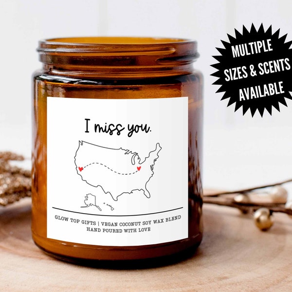 Accessories Storage I Miss You Toile De Jouy Custom States Personalized Jewelry Dish 1 Long Distance Relationship