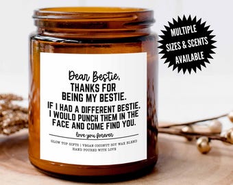 Liebes Bestie-Geschenk, danke, dass du mein Bestie-Geschenk bist, sarkastisches Geschenk für den besten Freund, lustiges Geschenk für den besten Freund, Geburtstagsgeschenk für den besten Freund