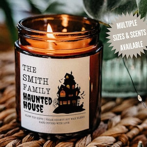 Personalized Family Halloween Candle, Halloween Gift, Custom Fall Candle, Halloween Decor, Funny Halloween, Halloween Gifts, Fall Candle