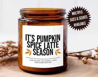 Pumpkin Spice Latte Season Candle, Pumpkin Spice Candle, Funny Fall Candle, PSL Candle, Pumpkin Decor, Halloween Decor, Pumpkin Spice Season