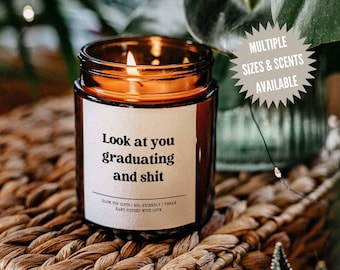 Graduation Candle Gift, Funny Grad Gift for Her, Scented Candles Best Friend Gift for Graduation, High School Graduation, Gift for Him