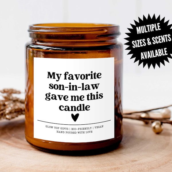Gift for Mother In Law, Scented Soy Candle, Mother's Day Gift for Mother-in-Law, Wedding Gift for MIL ,Birthday Gift From Son-in-Law