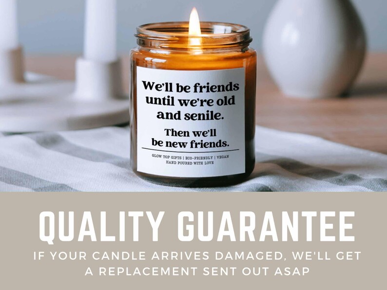 Best Friend Candle Gift for Her, We Will Be Friends Until We’re Old Gift for Best Friend Birthday, Best Friend Gifts, BFF Christmas Gift image 3