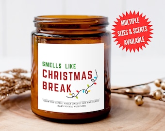 Vela con aroma a Navidad, regalo de Navidad para el maestro, regalo para el maestro, regalos para el maestro, regalo de agradecimiento al maestro, regalo de agradecimiento