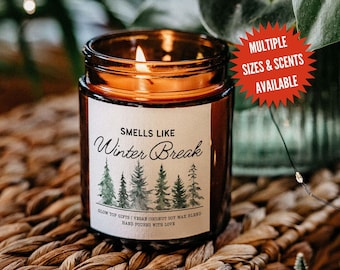 Riecht nach Winterpause Kerze, Weihnachtsgeschenk für Lehrer, Geschenk für Lehrer, Lehrer Geschenke, Lehrer Wertschätzung Geschenk, Dankeschön
