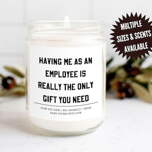 Fun Gift for Boss for Boss&#39;s Day, Funny Boss Gift, Eco-Friendly Candle, Gift for Boss, Christmas Gift for Boss, Boss&#39;s Day Gift Candle