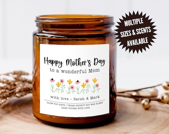 Custom Mother's Day Gift for Mom for Mother's Day, Soy Candle, Personalized Mother's Day Candle, Gift from Daughter, Mom Mother's Day Gift