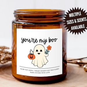 You&#39;re My Boo Niedliche Halloween Kerzen, Halloween Kerze, Halloween Geschenk für sie, Halloween Dekor, Kürbis Gewürz Kerze, Geschenk für Freundin