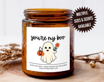 You're My Boo Cute Halloween Candles, Halloween Candle, Halloween Gift for Her, Halloween Decor, Pumpkin Spice Candle, Gift for Girlfriend