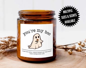 You're My Boo Süße Halloween-Kerzen, Halloween-Kerze, Halloween-Geschenke, Halloween-Dekor, Kürbis-Gewürzkerze, Geschenk für Freundin