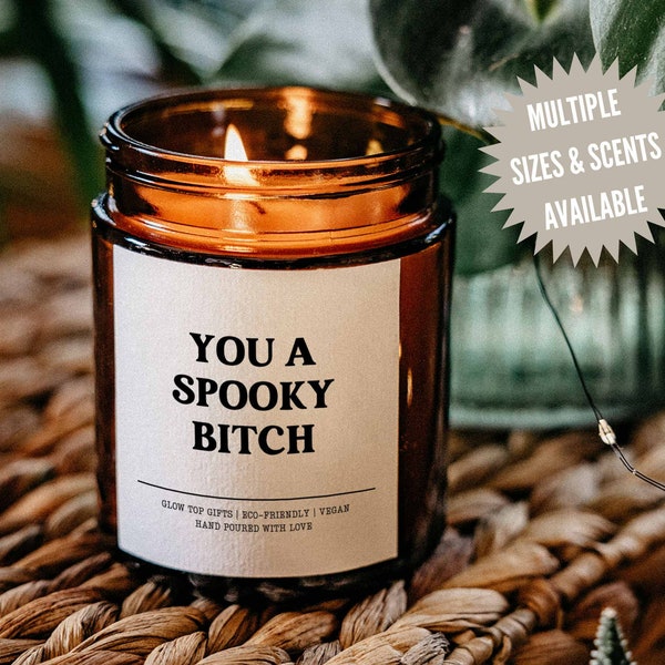 Funny Candle for Halloween, You a Spooky Bitch Candle, Funny Halloween Decor, Halloween Candle, Halloween Party Favor, Halloween Decoration