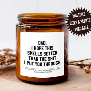 Funny Father&#39;s Day Gift for Dad, Dad Birthday Gift, Funny Candle Gifts for Dad, Best Dad Ever Gift, Gift for Dad, Gift from Daughter for Dad