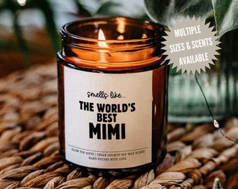 Regalo del Día de la Madre para Mimi, Regalo de Cumpleaños para Mimi, Regalo del Día de la Madre para la Abuela, Regalo de Navidad para Mimi, El Mejor Regalo del Mundo para Mimi, Vela para Mimi